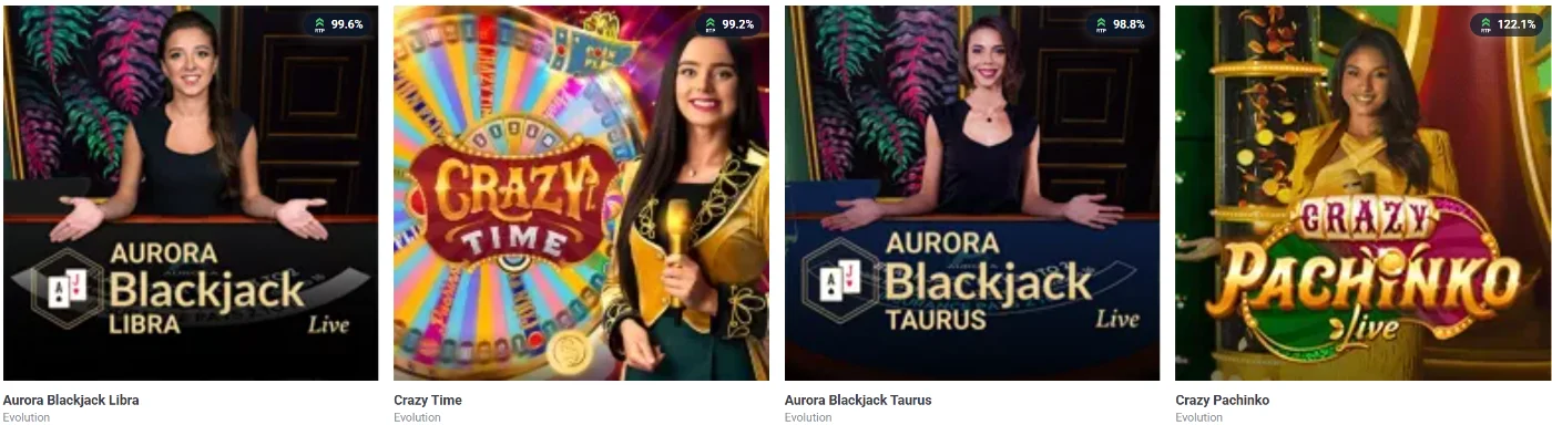 20Bet Casino Juegos de Casino en Vivo 20Bet Casino con juegos de casino en vivo como blackjack, Crazy Time y Crazy Pachinko