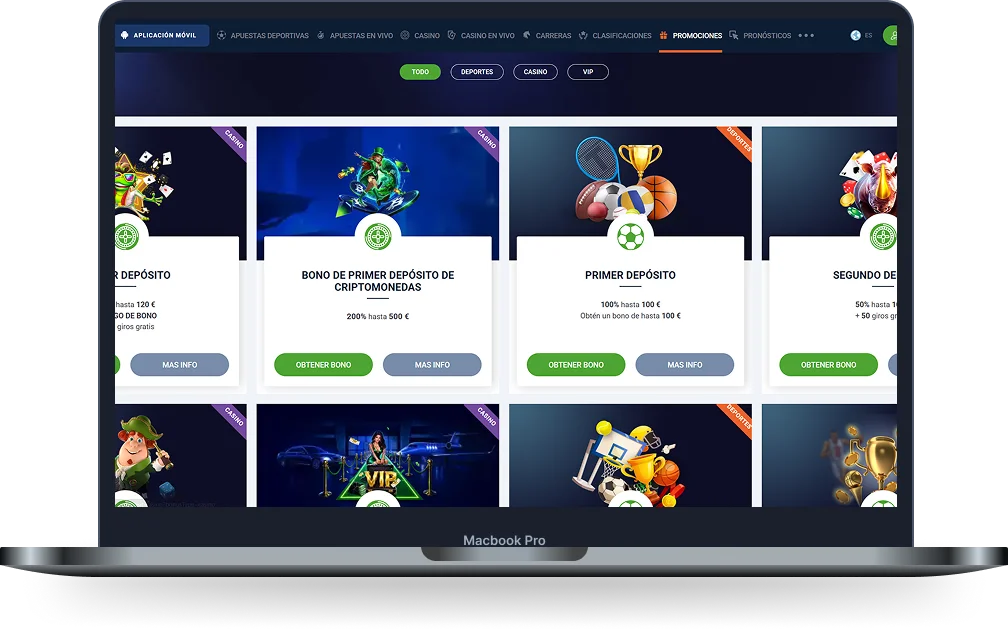 20Bet Casino Promociones 20Bet Casino con página de promociones que incluye bonos de depósito, ofertas para criptomonedas y recompensas VIP